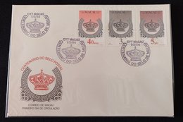 MAC1117-Macau FDC With 3 Stamps - Centenary Of The Macau Postage Stamp - Macau - 1984 - FDC