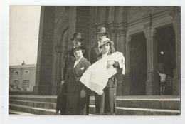 Carte Photo Bapteme Devant église Cathédrale - Zu Identifizieren