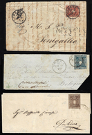 TOSCANA GOVERNO PROVVISORIO 1860 - Due Lettere, Una Affrancata Con 10 Cent. L'altra Con 40 Cent., E ... - Autres & Non Classés