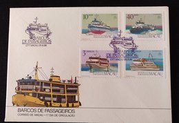 MAC1129-Macau FDC With 4 Stamps - Passenger Ships - Macau - 1986 - FDC