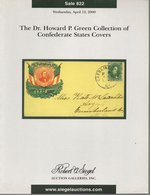 The Dr Howard Collection Of Confederate States Covers  - Auction Apr. 2000 - Catalogues De Maisons De Vente