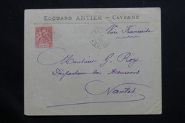 GUYANE - Enveloppe Commerciale De Cayenne Pour Nantes En 1906, Affranchissement Type Groupe - L 54482 - Cartas & Documentos