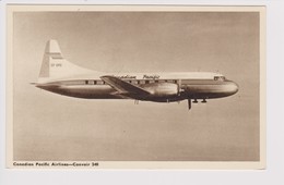 Vintage Rppc Canadian Pacific Airlines CPA C.P.A. Convair 240 Aircraft - 1946-....: Era Moderna