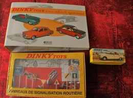 DINKY TOYS DINKY-TOYS VOITURE 204 PEUGEOT Capot Ouvrant+PANNEAUX SIGNALISATION+CLASSEUR+FICHES TECHNIQUE BOITE D'ORIGINE - Alimentare