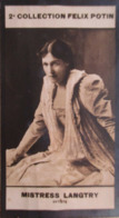 Lillie LANGTRY Comédienne Anglaise Née à Bimingham  - 2ème Collection Photo Felix POTIN 1908 - Félix Potin
