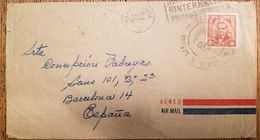 O) 1959 CUBA - CARIBBEAN, JOSE DE LA LUZ CABALLERO - SC 521, INTERNATIONAL AIRMAIL TO SPAIN, XF - Briefe U. Dokumente