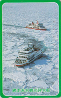 TC JAPON / 110-016 - BATEAU BRISE GLACE - ICE BREAKER SHIP JAPAN Phonecard - EISBRECHER SCHIFF - 318 - Bateaux