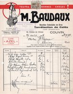 TORREFACTION DE CAFES AZEL - DENREE COLONIALES - M. BAUDAUX - COUVIN - CHIMAY - 19 AOUT 1967. - Alimentare