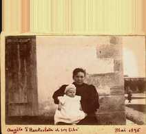 Photos    Petit Format   Angela D' Hauteclair Et Son Bébé - Alte (vor 1900)