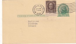 USA 1938     ENTIER POSTAL  /GANZSACHE/POSTAL STATIONERY CARTE DE MADISON - 1921-40