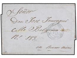 ARGENTINA. 1862. Envuelta Circulada A BUENOS AIRES. Marca Circular De La Mensajería NS PENINSULARES/POTOSI 152/TORRES BE - Autres & Non Classés