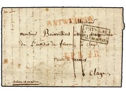 BRASIL. 1819 (Octubre 1). RÍO DE JANEIRO A CLAYE (Francia). Carta Completa Con Texto Encaminada Hasta Anvers (Holanda),  - Otros & Sin Clasificación