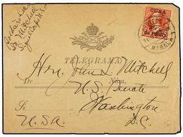 CUBA. 1899 (Feb 14). Telegram Envelope Endorsed 'Soldier's Letter' At Upper Left Franked By 1899 2½c. De Peso On USA 2c. - Autres & Non Classés