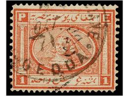 °/ EGIPTO. Sc.13 (2), 14, 22 (2). GEDDA. SAUDI ARABIA. Three Stamps And One Piece Cancelled POSTE VICE-REALI EGIZIANE/GE - Autres & Non Classés