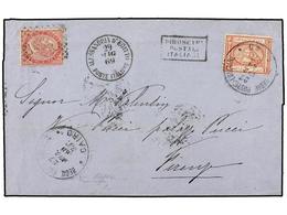 EGIPTO. Sg.14. 1869 (May 27). Entire Letter From CAIRO To FLORENCE (Italy) Franked By 1867 1pi. Red Tied By Bold REGIE P - Other & Unclassified