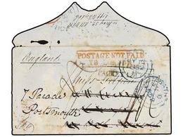 BENIN. 1852. WHYDAH To GREAT BRITAIN. Envelope Without Contents Endorsed On The Flap '10 May 52 - All Well Off Whydah' , - Andere & Zonder Classificatie