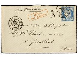 SENEGAL. Ce.60. 1876. Cover, Probably Mailed By Serving Soldier In SENEGAL To GRAULHET (France) Bearing Soldier's Conces - Otros & Sin Clasificación