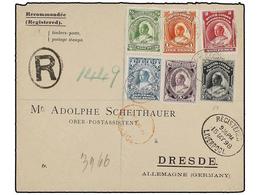 NIGERIA. 1898. Registered Envelope To GERMANY Very Nice Franking, Arrivl On Reverse. FINE. - Other & Unclassified