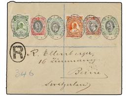 NIGERIA. 1903. OLD CALABAR To SWITZERLAND. Registered Cover, Spectacular Franking, Arrival On Reverse. - Other & Unclassified