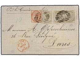 HAITI. 1881. JACMEL To PARÍS. Complete Letter With Text Franked With GB 1 1/2 D. Venetia Red And Three 4 D. Grey Brown T - Andere & Zonder Classificatie