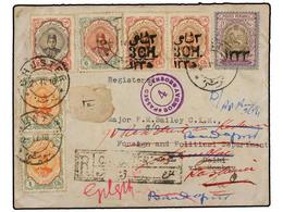 IRAN. Sc.481 (2), 482, 486, 549, 593 (2). 1918. CHUSTER To INDIA. 1 Ch. (2), 2 Ch., 6 Ch., 3 Ch. On 10 Ch. And 1 Kr. Reg - Andere & Zonder Classificatie
