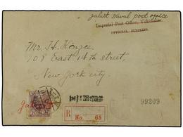 JAPON. 1918 (May 7). Registered Cover From The Japanese Naval Base At Jaluit, Marshall Islands Bearing Japan 20s. Red-vi - Sonstige & Ohne Zuordnung