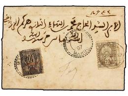 MARRUECOS: CORREO LOCAL. 1897. MARRAKECH A FEZ. Circulada Con Sello Local De 20 Cts. Castaño Hasta Mazagan Y Sello Del C - Autres & Non Classés