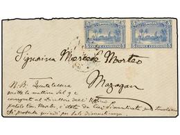 MARRUECOS: CORREO LOCAL. Yv.53 (2). 1898. MARRAKECH A MAZAGAN. Circulada Con Sellos Locales De 5 Cts. Verde (2). Cert. B - Andere & Zonder Classificatie