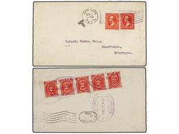 NICARAGUA. 1899. NEW YORK A BLUEFIELDS. 2 Cts. Rojo (2) US. Tasada A La Llegada Con Cinco Sellos De Nicaragua De  2 Cts. - Autres & Non Classés