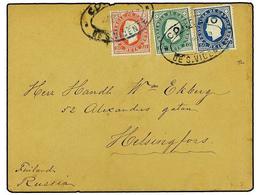CABO VERDE. 1889 (April 22). Superb Three Colour Franking Cover To HELSINGFORS (Finland) Franked By 1886 10r. Green, 20r - Other & Unclassified