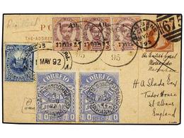 TAILANDIA. 1892-95. REDIRECTED MAIL. MOLLENDO (Perú) To MARANAHO With Perú 20 Cts. Blue. MARANAHO To ENGLAND By Brasil 1 - Altri & Non Classificati