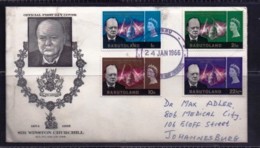 BASUTOLAND, 1967, Addressed FDC, Winston Churchill, SACC Nr. 96-99, Scannr, F1486 - 1965-1966 Gouvernement Autonome