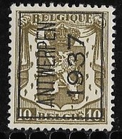 Antwerpen 1937  Typo Nr. 327A - Typo Precancels 1936-51 (Small Seal Of The State)
