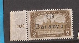 1919  18-34   BARANYA  UNGARN SERBIA JUGOSLAVIJA OVERPRINT  INTERESSANT  - NEVER HINGED - Baranya