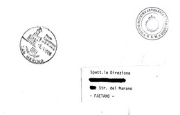 SAN MARINO - 1986 Lettera Franchigia Con Timbro Ufficio Industria Artigian. Commercio + Timbro Ceramica Faetano - 2078 - Storia Postale