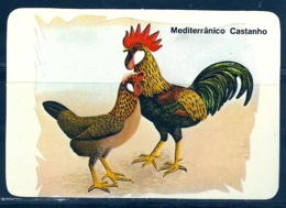 1989 Pocket Calendar Calandrier Calendario Portugal Aves Domesticas Domestic Birds Volaille Corral Galo Rooster Coq Gall - Grand Format : 1981-90