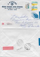 TIMBRES - STAMPS- LETTRE RECOMMANDÉ - MARCOPHILIE - PORTUGAL - CACHET 06-11-1991- ZARCO - FUNCHAL (MADEIRA) - Briefe U. Dokumente