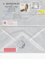 TIMBRES - STAMPS- LETTRE RECOMMANDÉ - MARCOPHILIE - PORTUGAL - CACHET 09-10-1991- ZARCO - FUNCHAL (MADEIRA) - Storia Postale