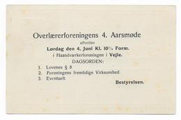 DANEMARK - 1908 - CP ENTIER TYPE "CHIFFRE" Avec REPIQUAGE PRIVE ! - Ganzsachen