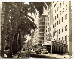 C. P. A. : ALICANTE : Explanada De Espana, Victoria Hotel, Coches, Sello En 1958 - Alicante