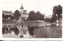 N°4639 T -cpa Luché Pringé -les Bords Du Loir -la Plage- - Luche Pringe