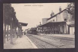 CPA Dordogne 24 Thiviers Gare Chemin De Fer Train Circulé - Thiviers