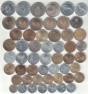 Indonesia Collection Of 53 Coins 1970-2010 All Listed & Different - Indonésie