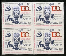 India 2020 ILO 100 Years Of International Labour Organization BLK/4 MNH - OIT