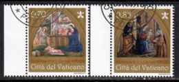 Vatican 2013 Mi# 1792-1793 Used - Christmas / Paintings By Pinturicchio - Usati
