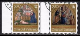 Vatican 2013 Mi# 1792-1793 Used - Christmas / Paintings By Pinturicchio - Oblitérés