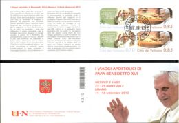 Vatican 2013 Mi# Booklet MH 22 (with Mi# 1790-1791) Used - Pope's Travels In 2012 - Oblitérés