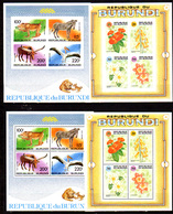 Burundi 1992, Faune Et Flore, 982 / 985  - PA 560 / 563 – BF129 / 129A – 130 / 130 A**, Cote 171 € - Neufs