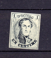 1c Léopold 1er, Réimpression Médaillon En Noir, 9 Sans Gomme, Cote 185 €, - 1849-1865 Médaillons (Autres)