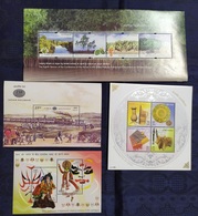 India 2002 Year Pack Of 4 M/s On Joints Issue Railway Handicraft Mangroves MNH - Années Complètes